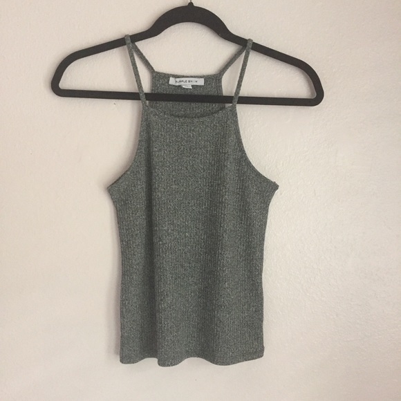 Tops - Grey halter top